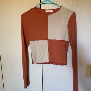 Orange and white long sleeve